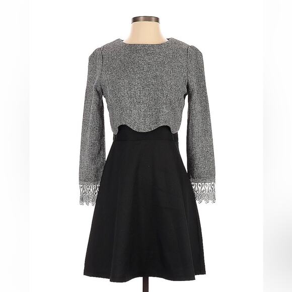 Romance and Luxury Chic line long sleeve fit and flare dress, small - Picture 1 of 8